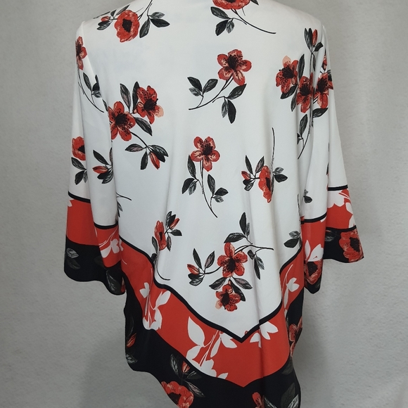 New ALFANI Womens Large Floral Assymetric Blouse - Picture 5 of 8